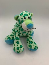 Animal Alley Cheetah Leopard Green Blue Plush 2009 Spots Spotted 8" 9"