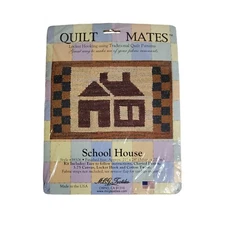 Quilt Mates Locker Hooking Canvas "School House" Traditional Quilt Pattern
