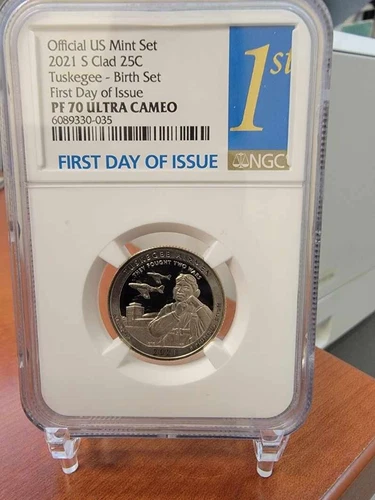 2021 S Clad Tuskegee Airmen quarter NGC PF70 UCAM 1st Day of Issue - Birth Set
