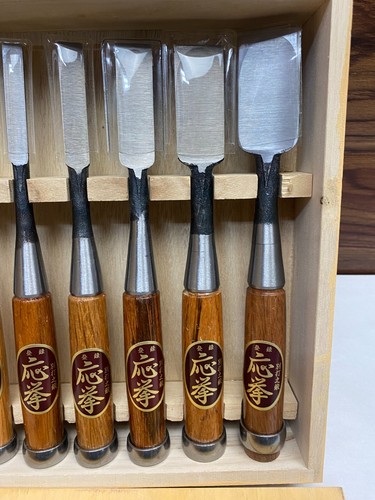 Fugikawa Chisel Set 6-Piece Japanese NEVER USED BOX HAS WEAR - Picture 3 of 15