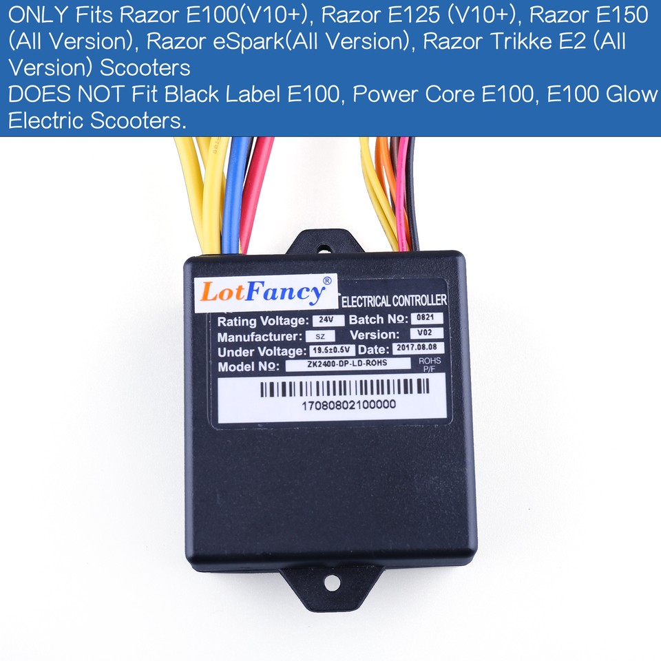 On/Off Power Switch For Razor E100, E125, E150 Electric Scooters - Waterproof With Light