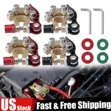 2Pair Car Battery Terminal Connectors Quick Release Disconnect Positive Negative