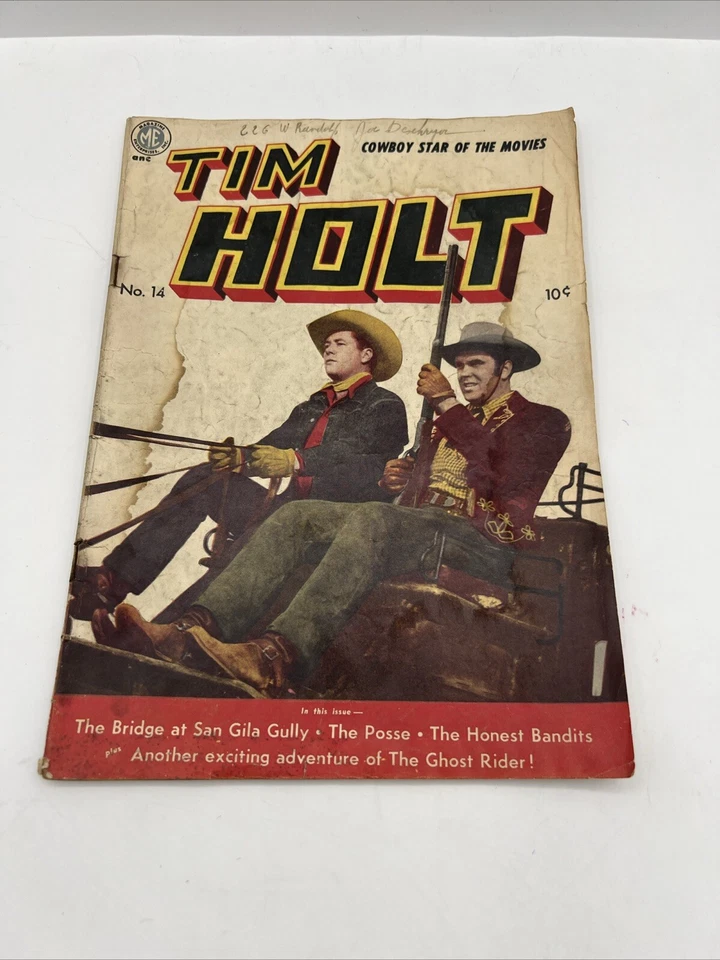 Tim Holt No.14 ME Enero 1950 Edad de Oro Escaso 4to Ghost Rider Dick Ayers Foto 3 de 4