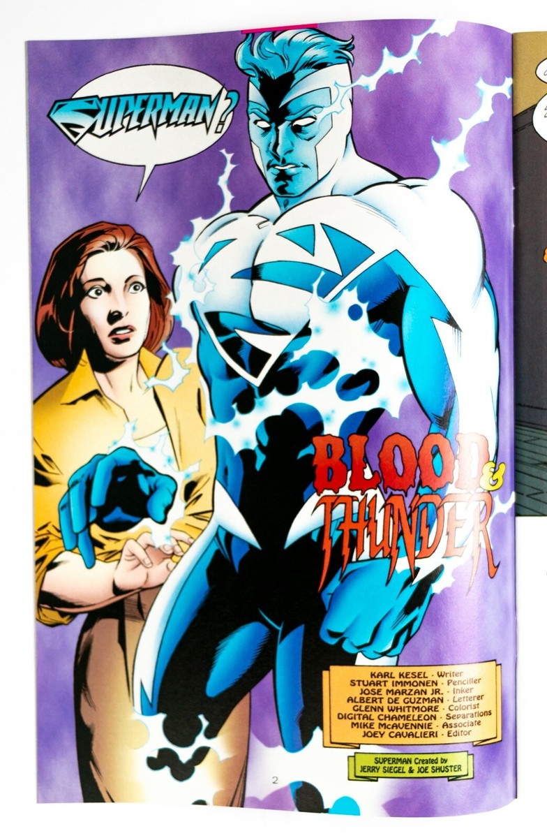 Adventures of Superman #546 (1997 DC) Electric Blue Superman vs