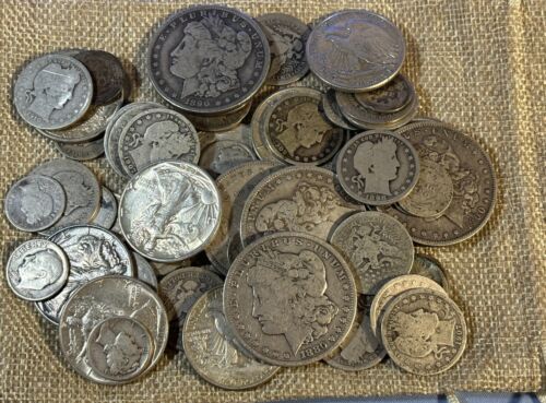 * SUPREME * MIXED SILVER LOT 90% PRE 1965 VINTAGE QUARTERS DIMES HALF DOLLARS - 第 1/9 張圖片