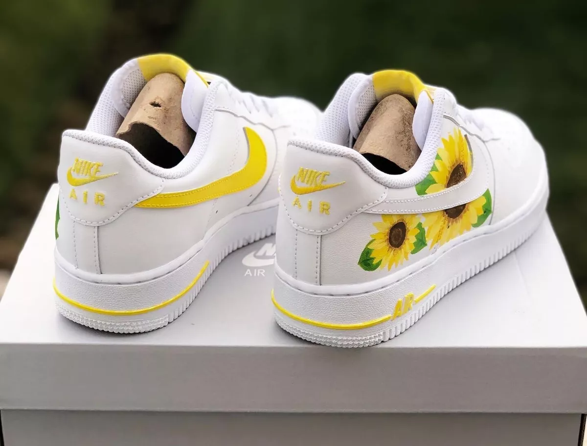 Custom Nike Air Force 1 Sunflower Shoes Sneaker | eBay