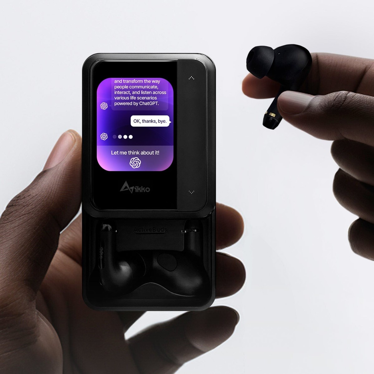IKKO ActiveBuds, AI Touch Control TWS Earbuds Powered by ChatGPT