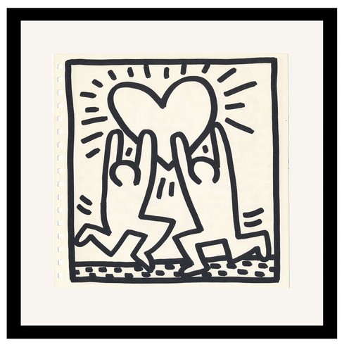 Keith Haring 1982, 2 Iconic Double Sided B &W Offset Limited Edition Lithographs - Picture 3 of 8