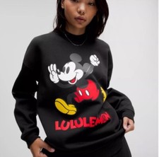NWT Disney x lululemon Fleece Oversized Pullover 1 x Black / Size XS