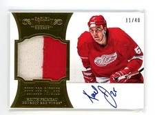 2012-13 PANINI DOMINION PEERLESS PATCHES /40 AUTO KEITH PRIMEAU - RED WINGS