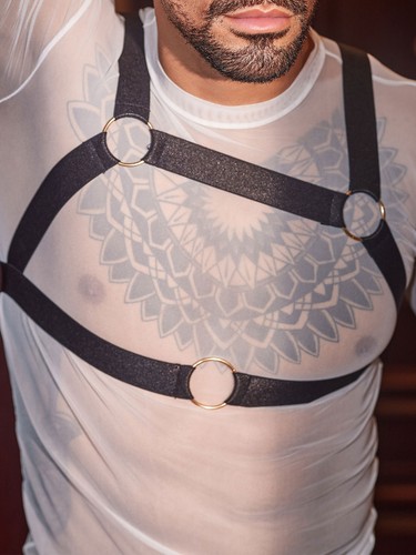 Top Uomo Imbracatura Lingerie Anniversario Biancheria Intima Allenamento Costumi Luna di Miele Sexy - Foto 13 di 44