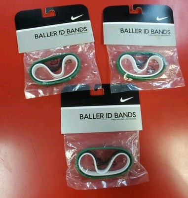 NIKE 2005 BALLER ID Bands TEAM PLAYER  Wristbands Green White Black Celtics