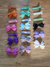 NEW 20 Piece Bow  Hair Clip Collection Set For Girls  Toddlers  Colorful  