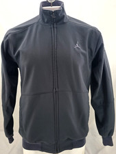 Air Jordan 286925-010 Dark Gray Full Zip-Up Logo Pocket Collared Jacket Men's L