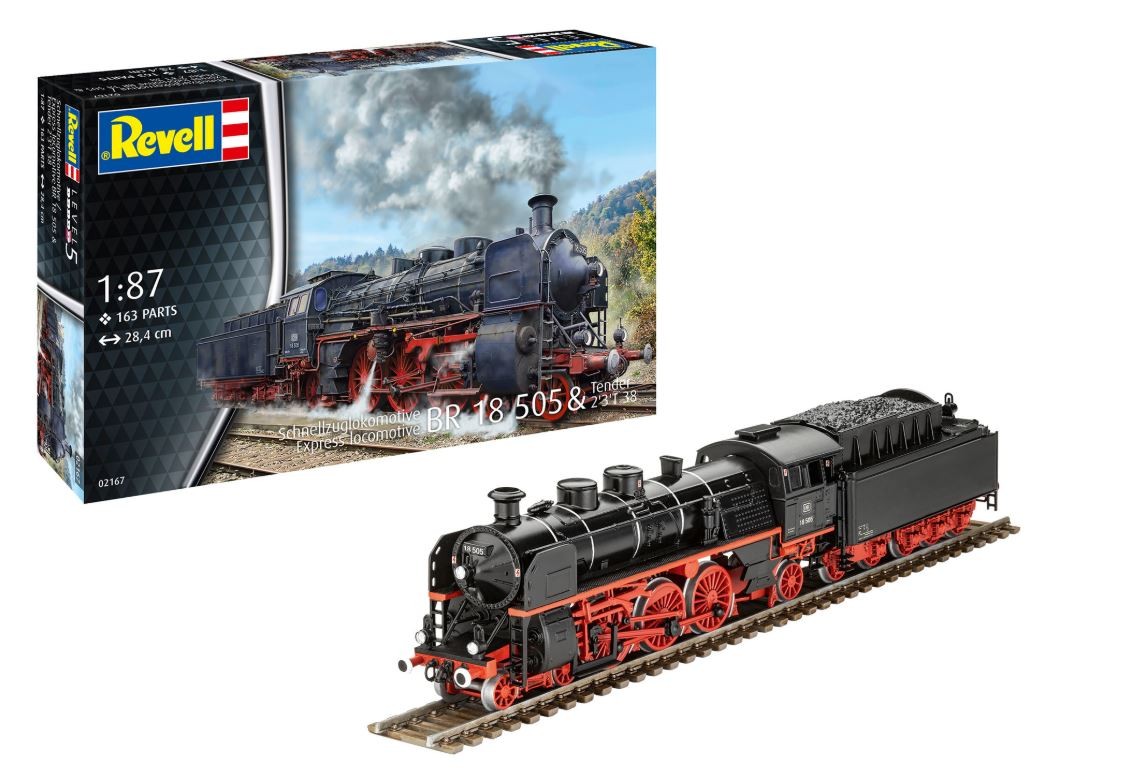 Locomotive BR 18 505 Revell avec tender maquette plastique à monter échelle 1/87