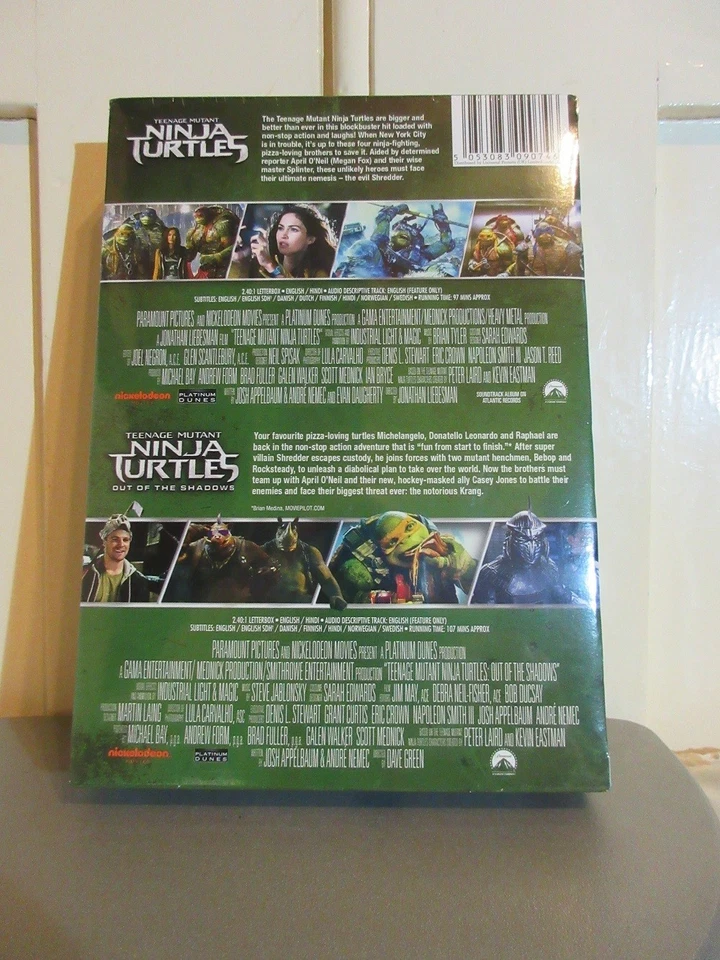 Teenage Mutant Ninja Turtles / Out of the Shadows: 2 Disc DVD Brand New (Sealed) - Image 2 of 2