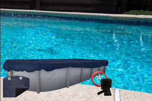 16' x 10' Oval Above Ground Swimming Pool Cover with Elastic Edge