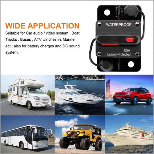 Wasserdicht Auto Leitungsschutzschalter Sicherung Reset für Boot Auto DC 150Amp 12V-48V - Bild 5 von 7