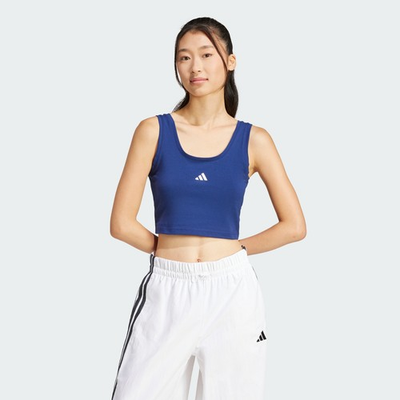 #ad adidas women Essentials Small Logo Cotton Lifestyle Tank Top $20.00