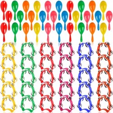 60 Pcs Shaker Musical Instruments Set Including 30 Mini Maracas Shakers 30 Ha...