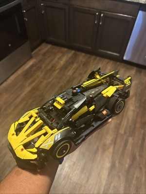 This Is A Yellow Black And Blue Lego Bugatti Collectible Toy Car!!￼