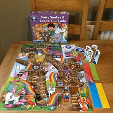 Orchard Toys Fairy Snakes & Ladders and Ludo 100% Complete