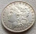 1887-O Morgan; Beautiful Lite Golden Toning Rim Areas on Obv/Rev; FREE SHIPPING!