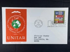 UN FDC 1969 6c UNITAR Chickering Cachet Craft First Day Cover a379