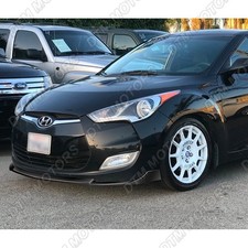For 2012-2017 Hyundai Veloster Base Painted Black Front Bumper Lip Body Spoiler