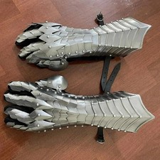 Medieval Nazgul Steel Gauntlet Gloves Battle Warrior Larp Knight Costume Armor