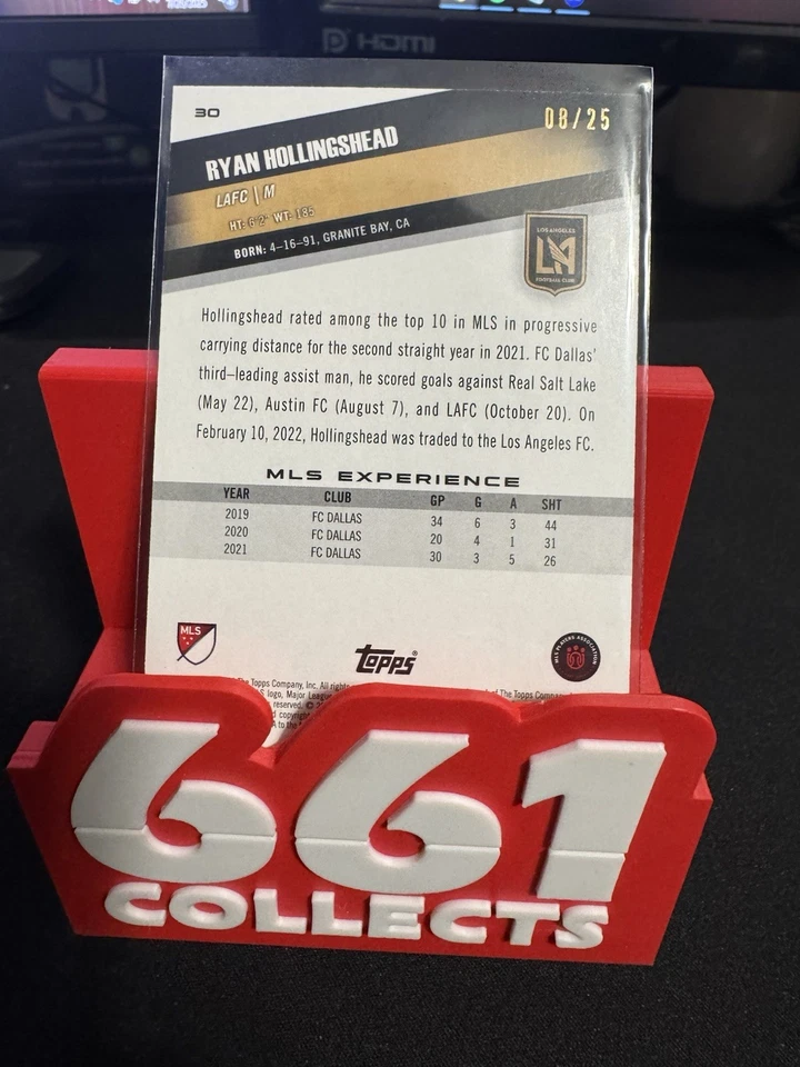 Ryan Hollingshead /25 2022 Topps MLS LAFC Los Angeles FC - Image 2 of 2
