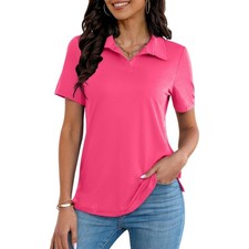 Polo Shirts for Women Golf V Neck Tops | Business Casual Work,Lapel Collared Top