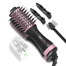 DAN (100V-240V) Auto Dual Voltage Hair Dryer Brush,Travel Hair Dryer Brush wi...