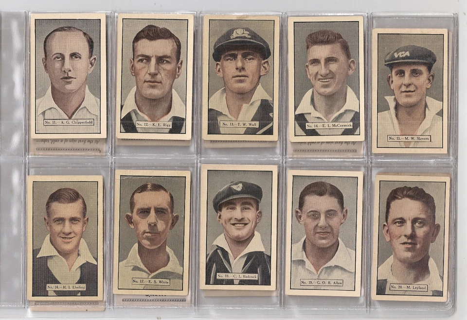 1934/35 Allens Australian & English Cricketers set of 36 mixed backs inc Bradman - image 3 of 4