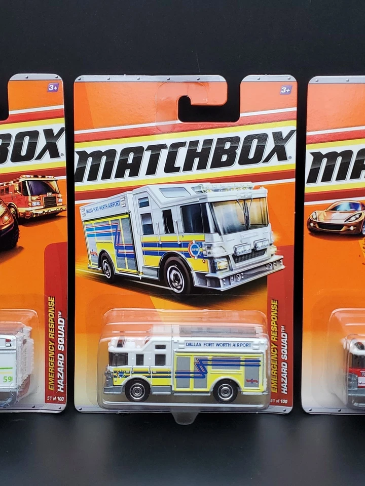3 Matchbox Emergency Response Hazard Squad Fire Truck Dallas Forth Worth, Hazmat - Image 3 of 4
