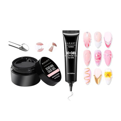 Makartt Nagelkleber & 3D Nail Art Gel Set   Fester Nail Glue Für Nagelspitzen Un