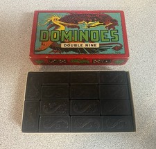VeryVintage HALSAM Complete Set Double Nine Dragon Dominoes Excellent Condition
