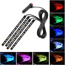 Bande lumineuse LED de voiture USB multicolore 12LED pour utilisation intérieur