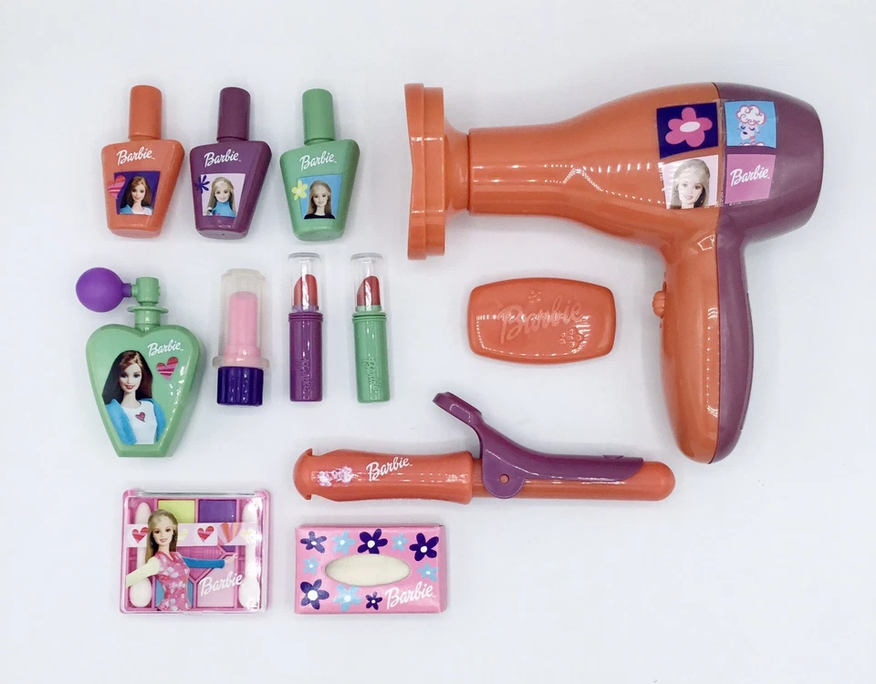 V’tge-Barbie Fingir Belleza/Estilista Juego con Tote-Secador de Pelo, Esmalte, Maquillaje++ Foto 3 de 4