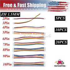 JST ZH1.5mm 2/3/4/5/6/7/8/9/10 Pin Connector Plug Wire Cable Double Ended Cable