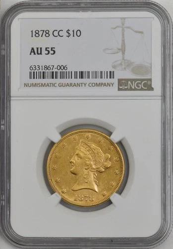1878-CC $10 Gold Liberty AU55 NGC 945616-5