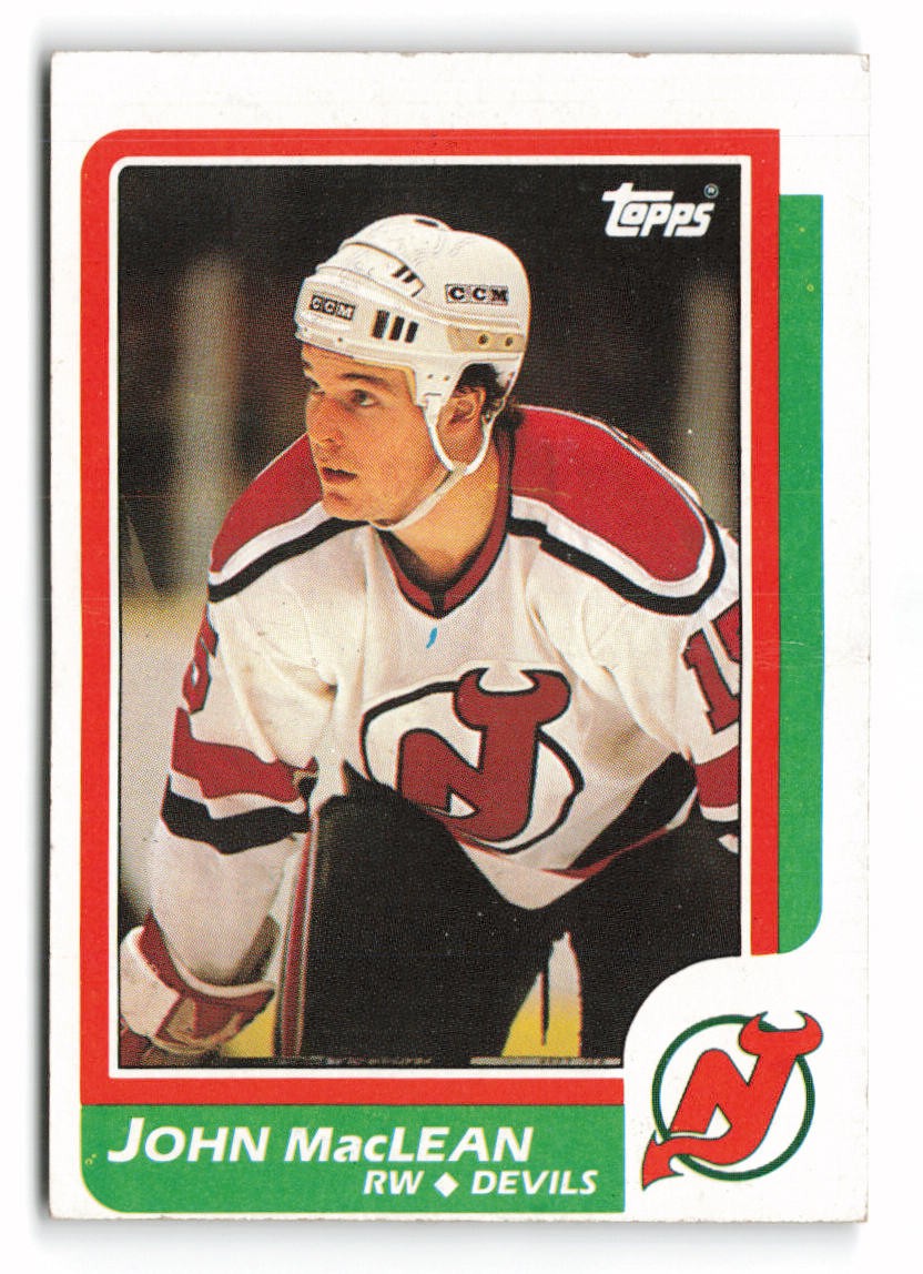 1986-87 Topps #37 John MacLean Rookie New Jersey Devils RC