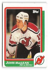 1986-87 Topps #37 John MacLean Rookie New Jersey Devils RC 1986-87 Topps #37 John MacLean Rookie New Jersey Devils RC