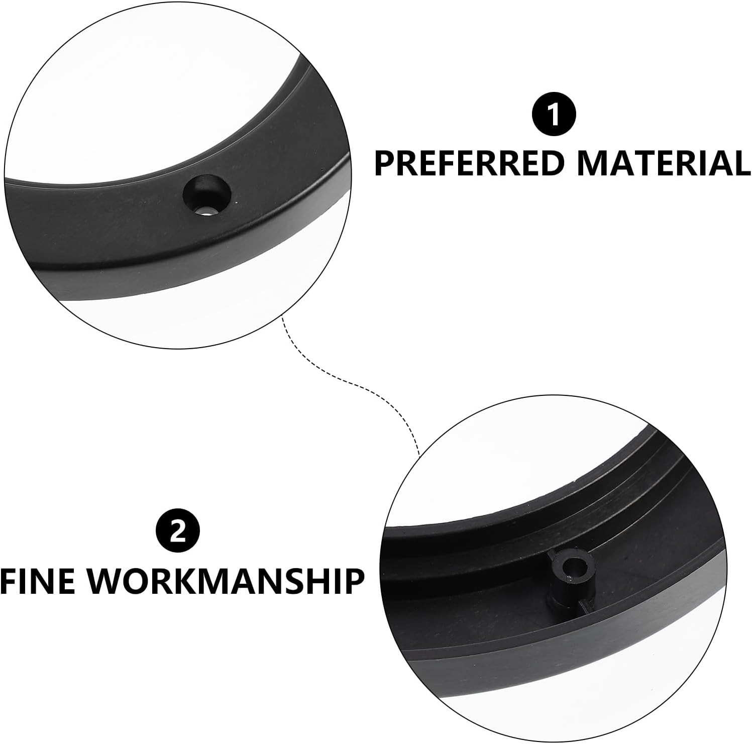 Wakauto 4PCS 6.5 inch Speaker Spacers,Car Door 17.5X17.5cm, Black 6.5inches 