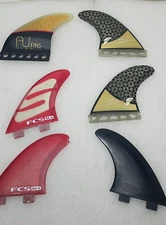 Au Fins Hybrid  Future Fins Plus Rasta Quad fins and others Lot