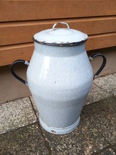 Große alte Email Kanne Milchkanne - Henkel  Amphore - EMAILLE  Wasserkanne, 30 L