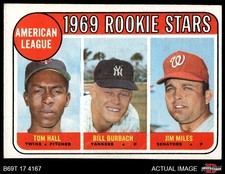 1969 Topps #658 Bill Burbach AL RCs Twins / Yankees / Senators RC 4 - VG/EX