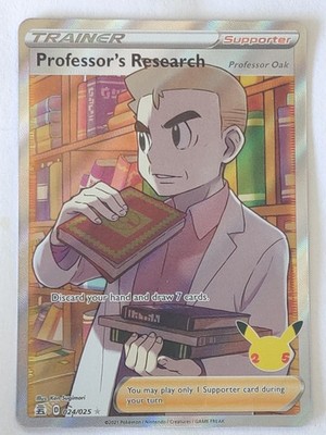 Professor's Research (Full Art) Ultra Rare Celebrations 024/025 NM