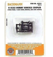 Bachmann 42531 N Scale Dummy Knuckle Couplers Variety Pack (Three Pairs)