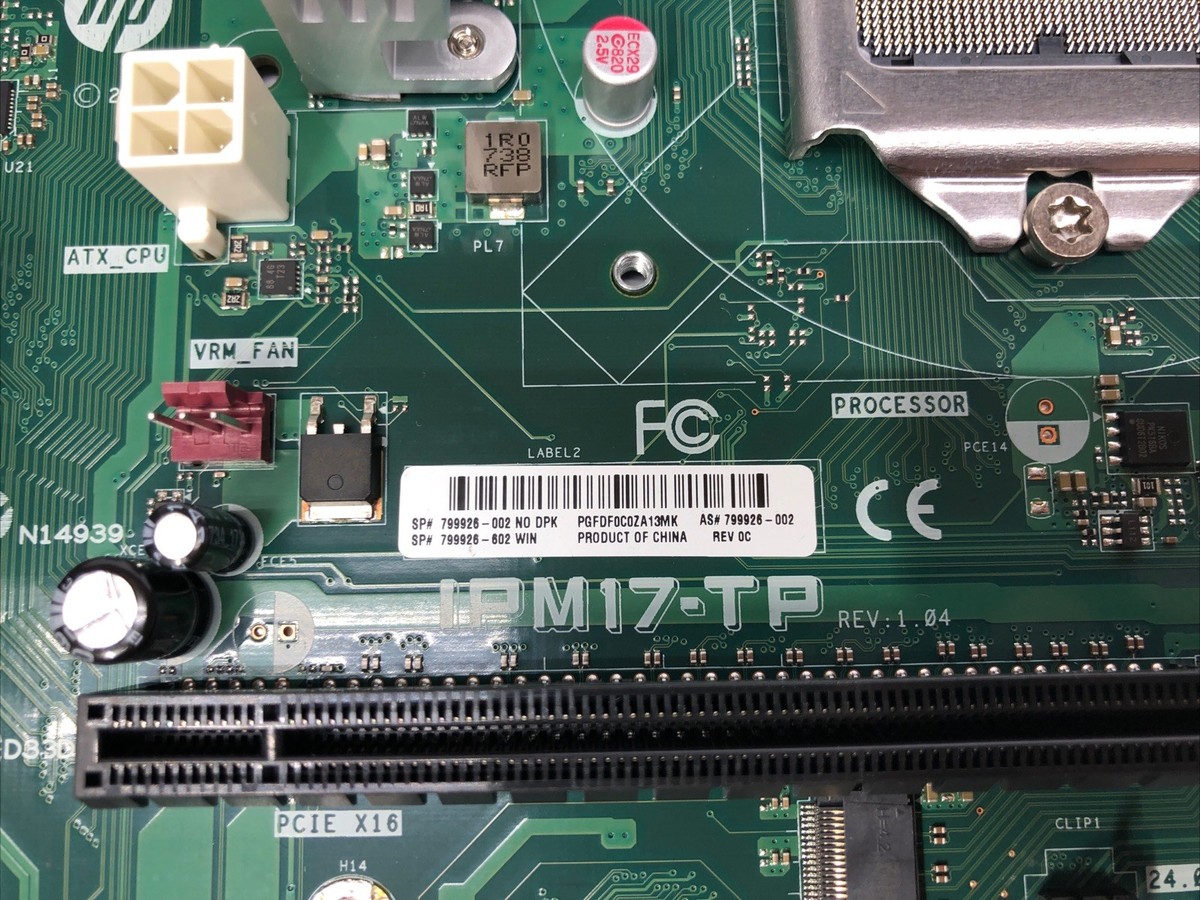 HP Thimphu Ipm17-tp Motherboard Intel Z170 LGA 1151 Ddr4